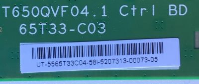 T-CON PARA TV VIZIO / NUMERO DE PARTE 55.65T33.C04 / 65T33-C03 / 5565T33C04 / T650QVF04.1 / PANEL T650QVF04.2 / DISPLAY T650QVN02.6 / MODELO RS65-B2 LVZASC - Imagen 2
